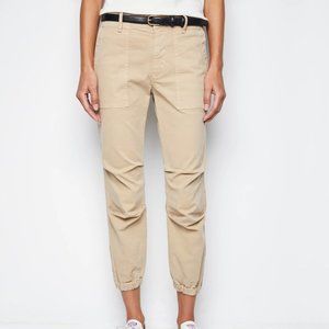 NILI LOTAN CROPPED FRENCH MILITARY PANT IN KHAKI SAND SZ 6